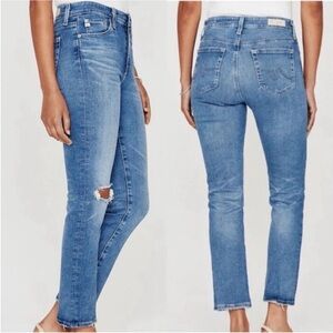AG Adriano Goldschmied Farrah High Rise Skinny Jeans Distressed Stretch